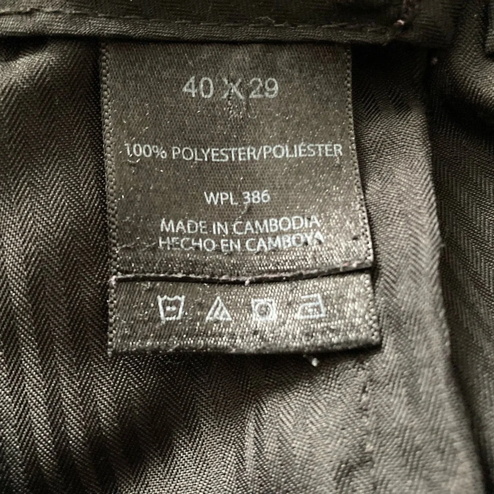 Haggar Men's Black Trousers  - Straight Leg, Sz 40x29